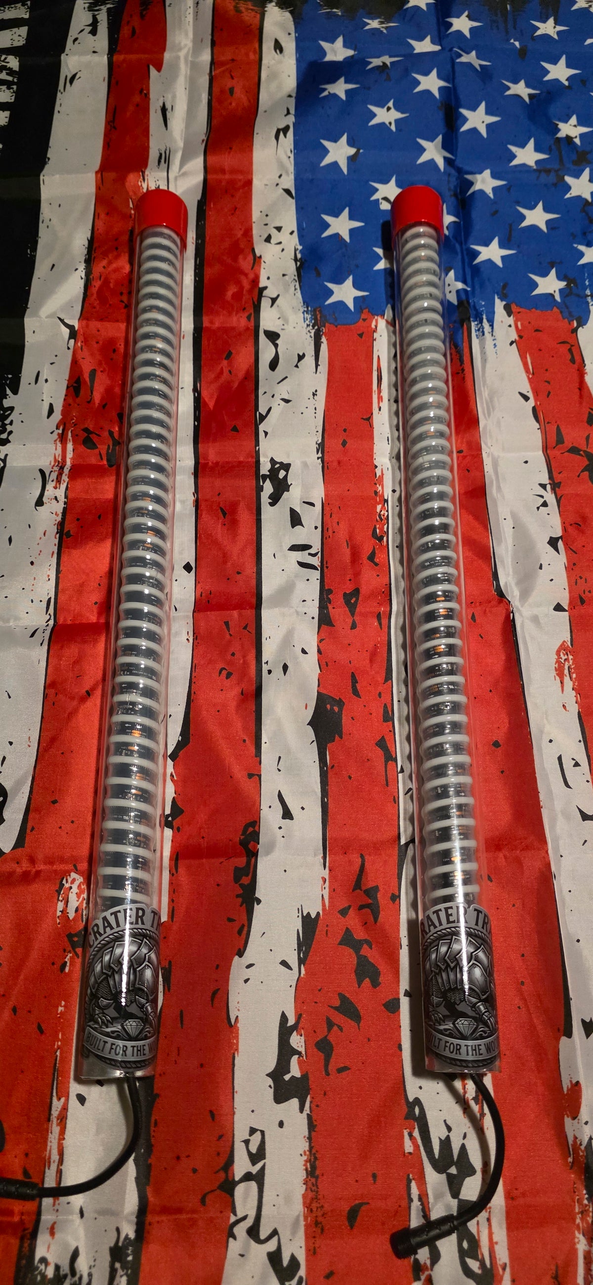 Armor Dillos Pair Led Whips with FCOB Trail Glow