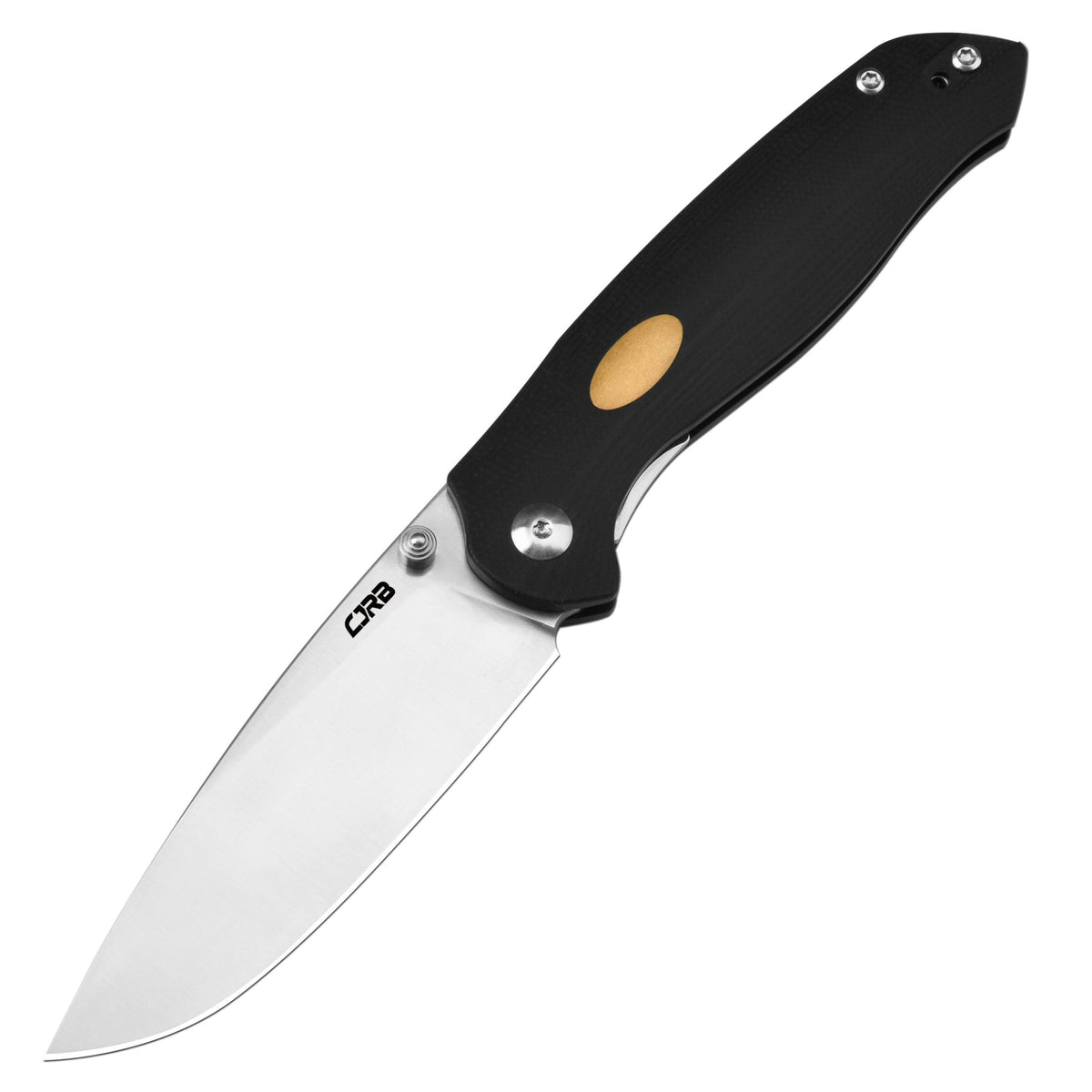 CJRB AES FOLDING KNIFE 3.15″ AR-RPM9 BLACK PVD BLADE BLACK MICARTA HANDLE EDC