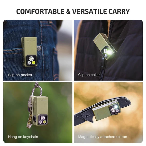 Oclip Ultra Clip-On EDC Light with Flood, Spot, and UV Modes
