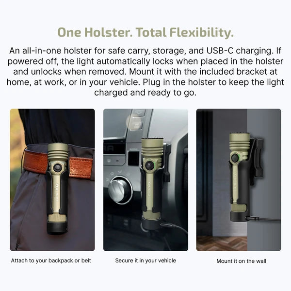 Seeker Ultra High Power Flashlight Olive Green
