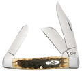 Case Amber Bone Peach Seed Jig Large Stockman 00204