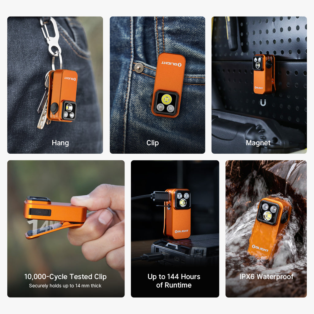 Oclip Pro S  Multifunctional EDC Clip Flashlight