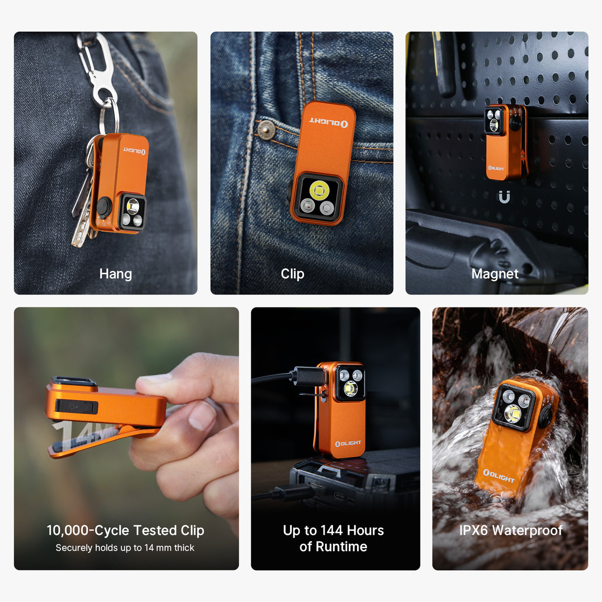 Oclip Pro S  Multifunctional EDC Clip Flashlight