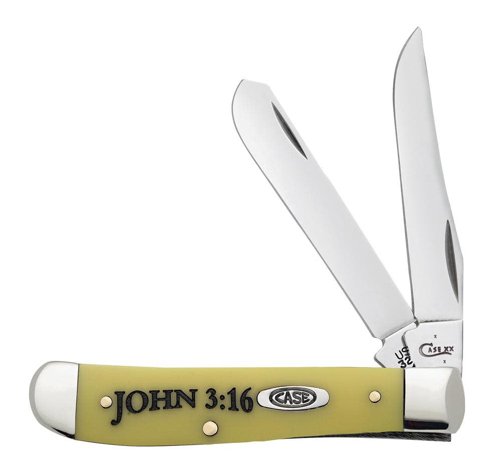 Case Religious Yellow Synthetic smooth Mini Trapper 08850